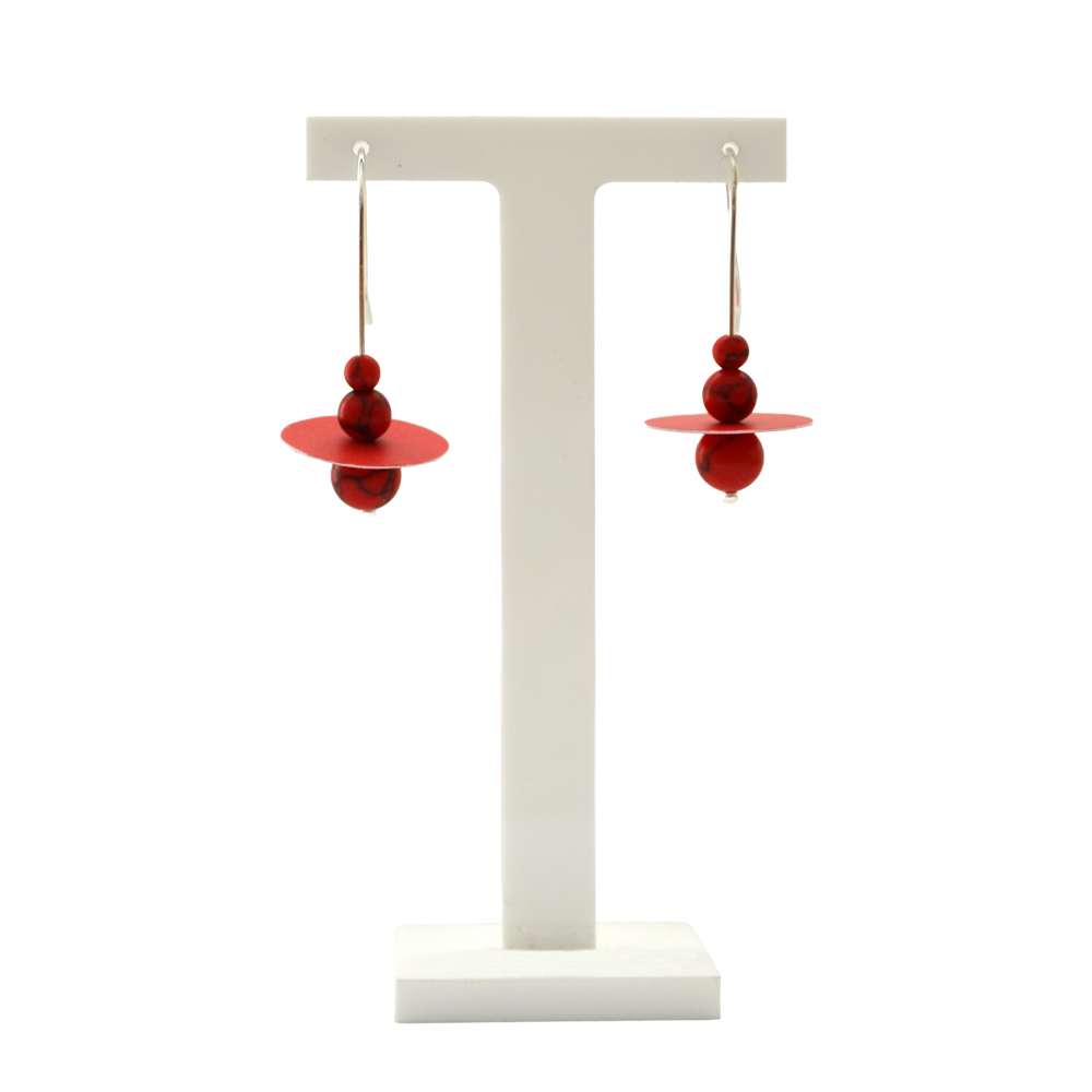 Pendiente Nenúfar Rojo 2