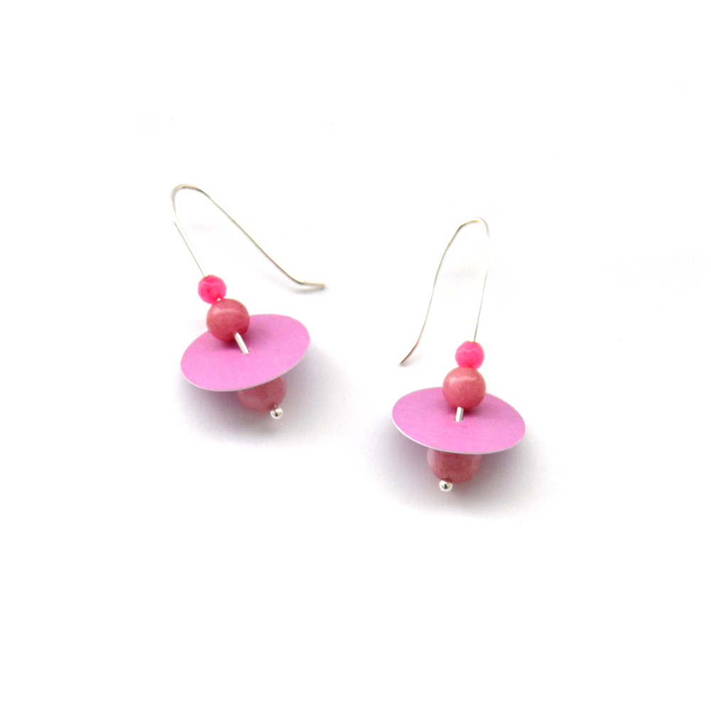 Pendiente Nenúfar Rosa